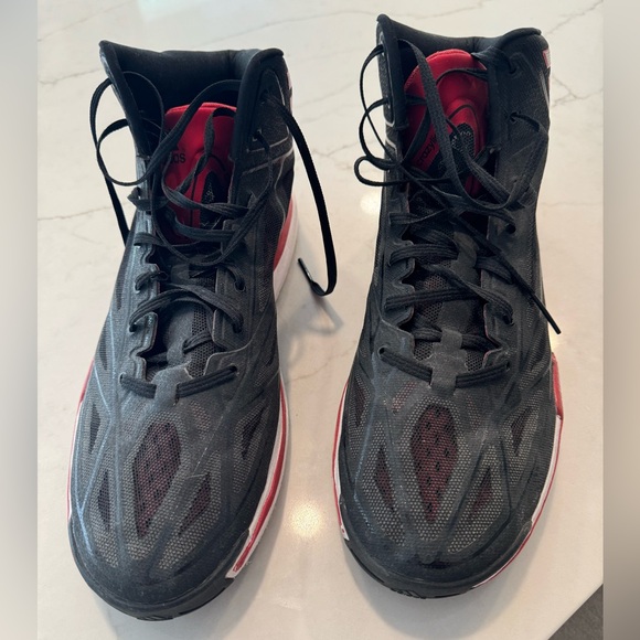 Adidas AdiZero Crazy Light Black/Red Size 13 - Picture 5 of 8